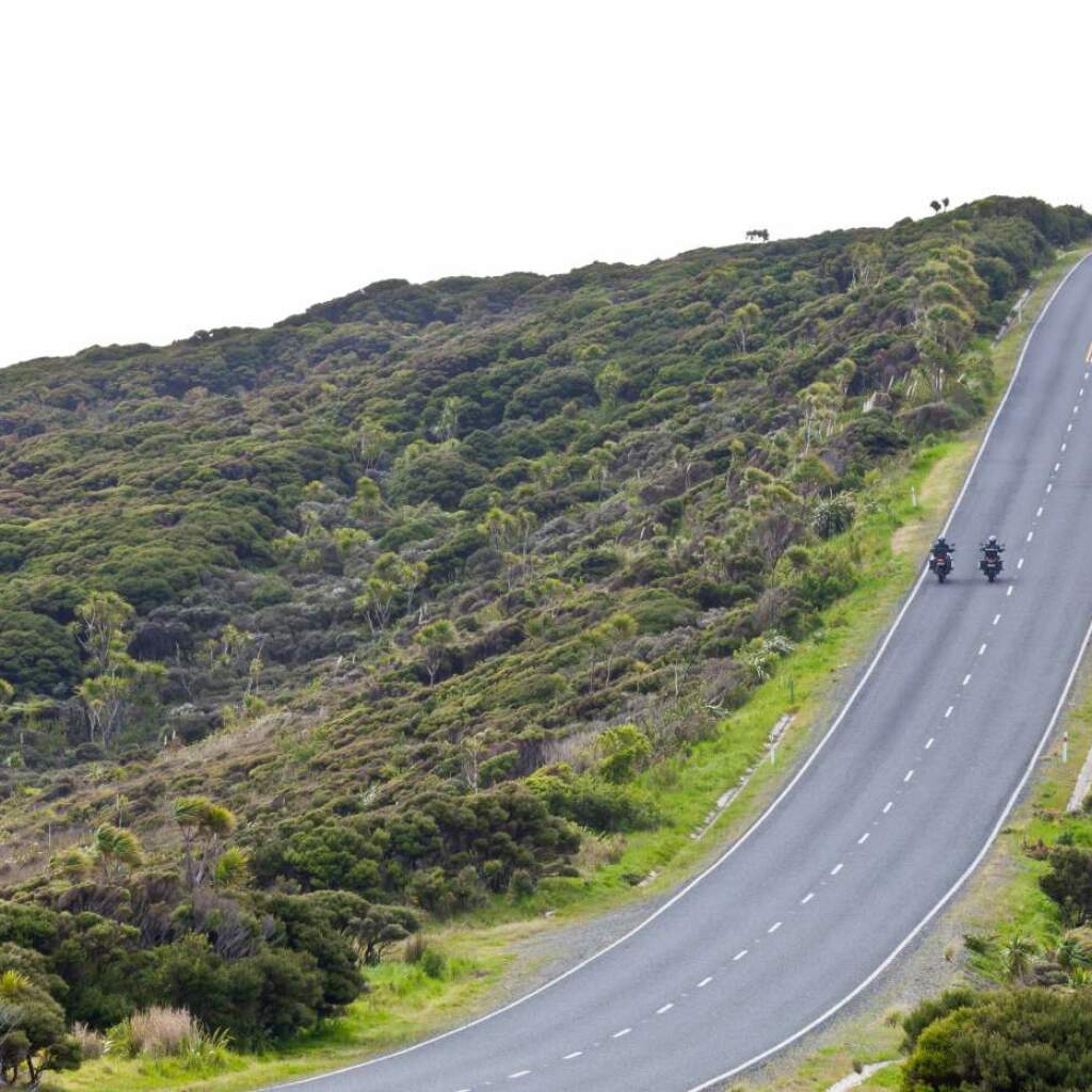 Motorradreisen Neuseeland Whitianga Aussicht vulkanischen